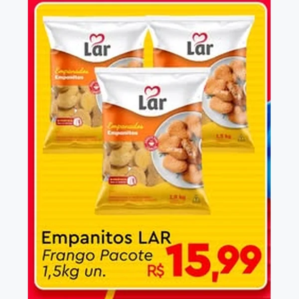 Recorte do encarte de Empanados Empanitos Lar 1,5 kg