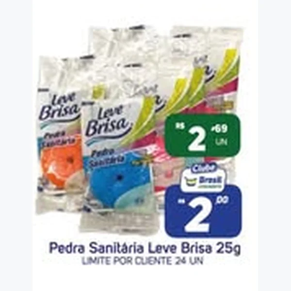 Recorte do encarte de Pedra Sanitária Leve Brisa 25 g