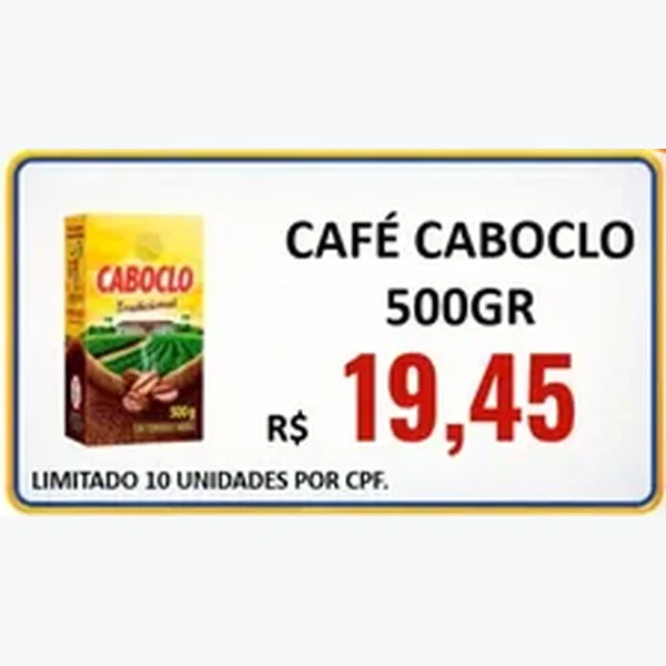 Recorte do encarte de Café Tradicional Caboclo 500 g