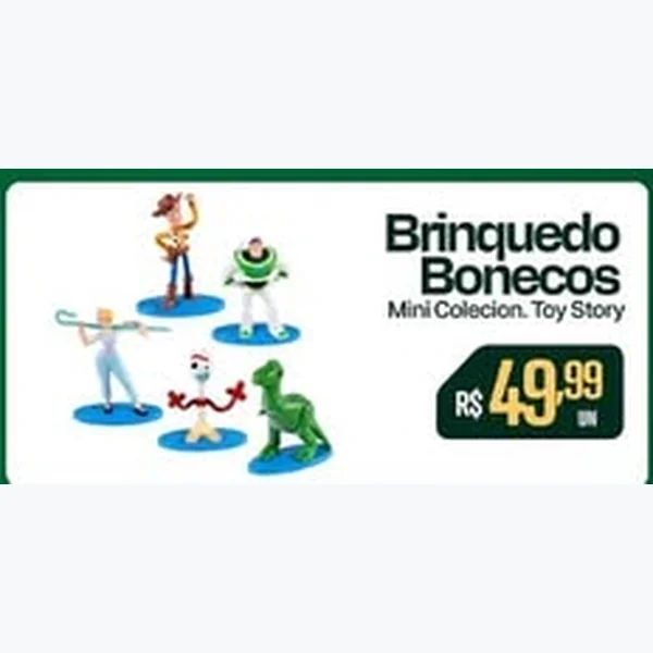 Recorte do encarte de Bonecos Mini Colecionáveis Toy Story