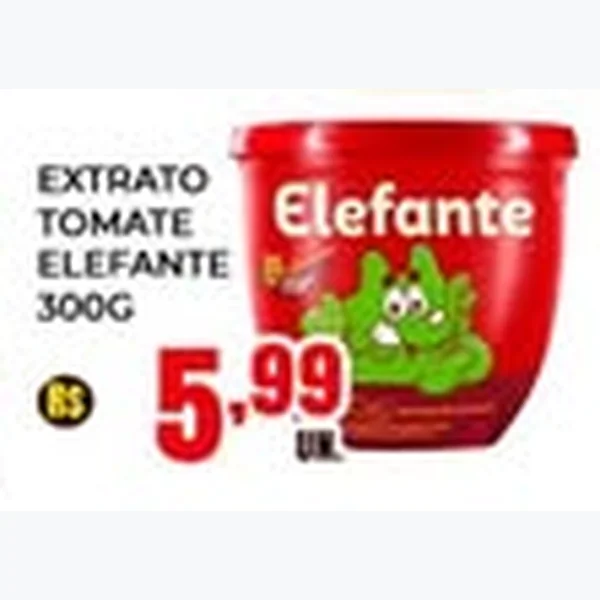 Recorte do encarte de Extrato de Tomate Elefante 300 g