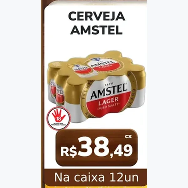 Cerveja Lager Amstel 12 un