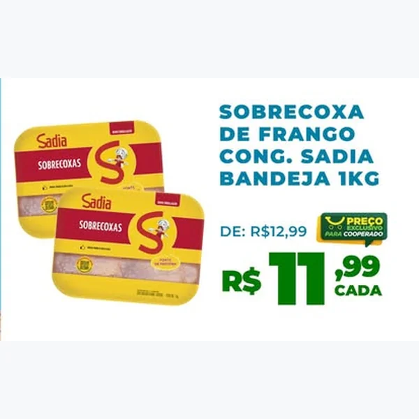 Sobrecoxa de Frango Congelada Sadia 1 kg
