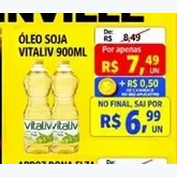 Recorte do encarte de Óleo de Soja Vitaliv 900 ml