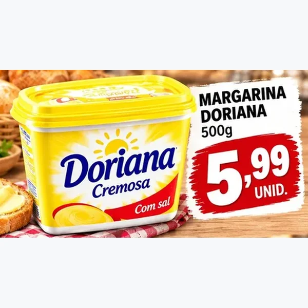 Margarina Cremosa com Sal Doriana 500 g