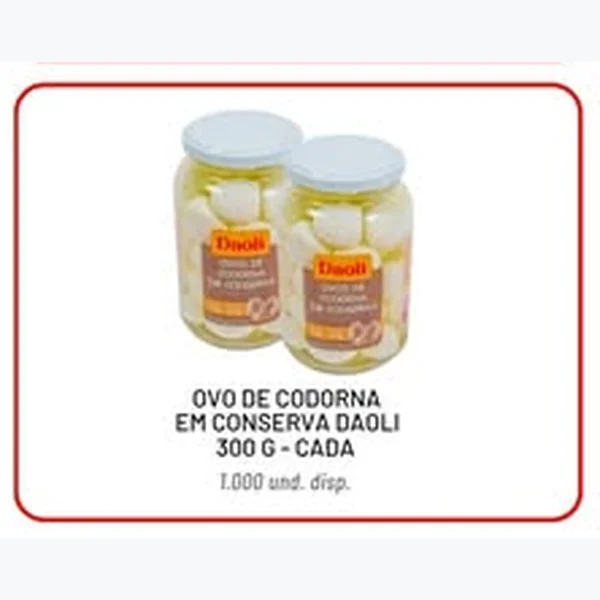 Recorte do encarte de Ovo de Codorna em Conserva Daoli 300 g
