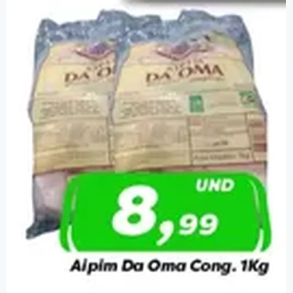 Recorte do encarte de Aipim Congelado Da Oma 1 kg