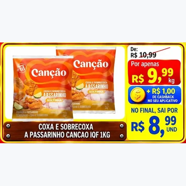 Recorte do encarte de Coxa e Sobrecoxa a Passarinho Iqf Canção