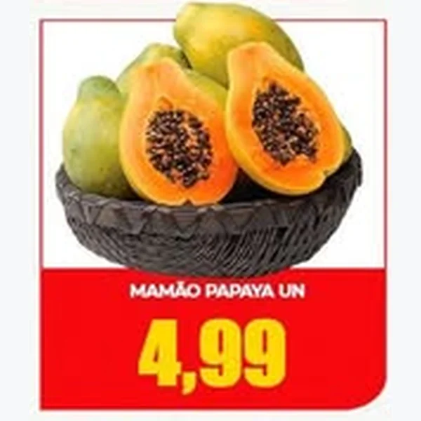 Recorte do encarte de Mamão Papaya