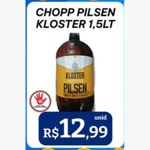 Recorte do encarte de Chopp Pilsen Kloster 1,5 L