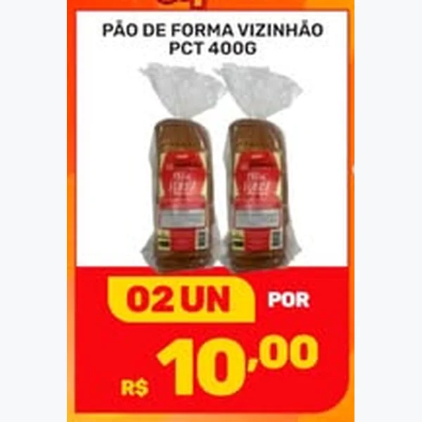 Recorte do encarte de Pão de Forma Vizinhão 400 g