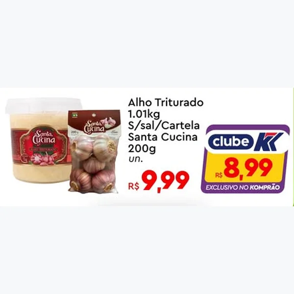 Alho Triturado Santa Cucina 1,01 kg
