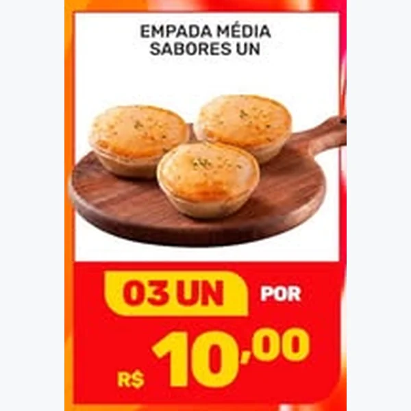 Recorte do encarte de Empada Média Sabores