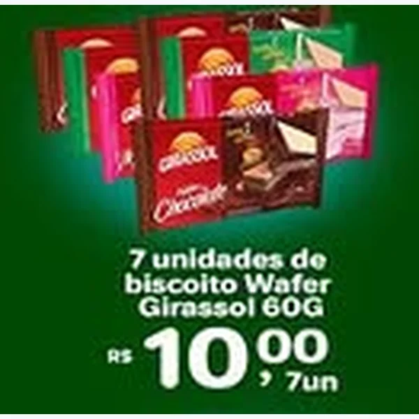 Recorte do encarte de Biscoito Wafer Girassol 60 g