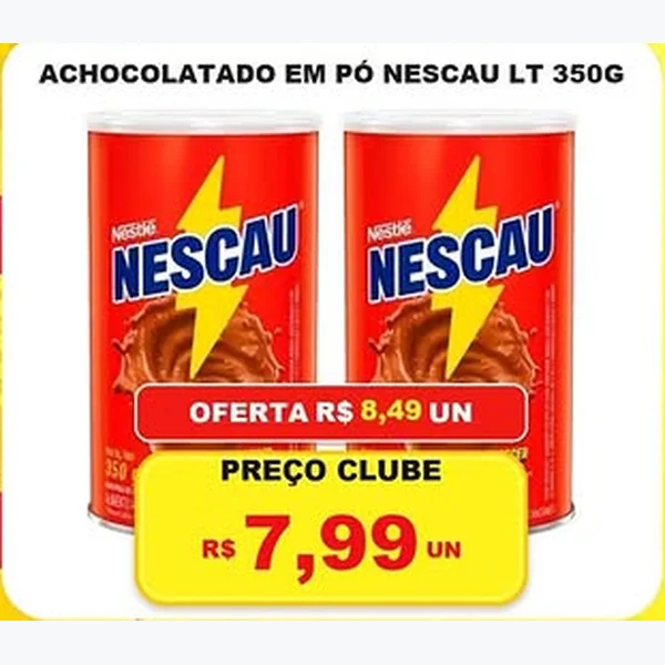 Recorte do encarte de Achocolatado em Pó Nescau 350 g