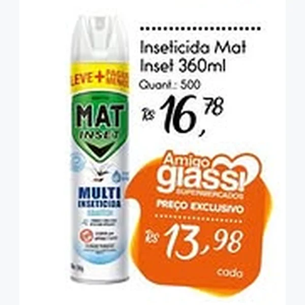 Recorte do encarte de Inseticida Mat Inset 360 ml