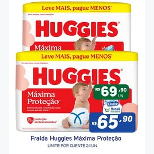 Fralda Máxima Proteção Huggies