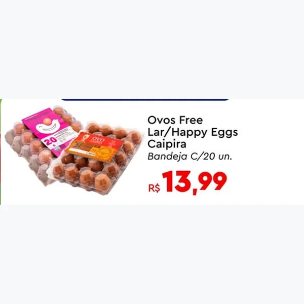 Ovos Caipira Free Lar 20 un