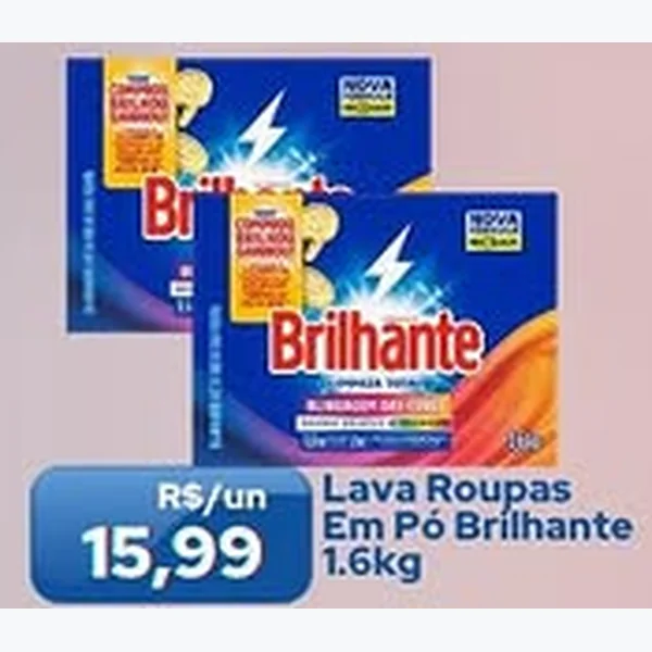 Lava Roupas em Pó Brilhante 1,6 kg