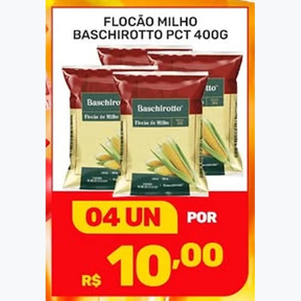 Recorte do encarte de Flocão de Milho Baschirotto 400 g