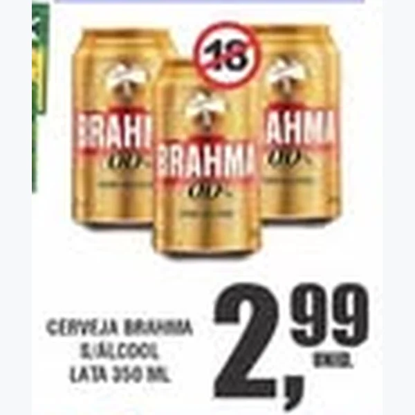 Recorte do encarte de Cerveja Brahma 350 ml