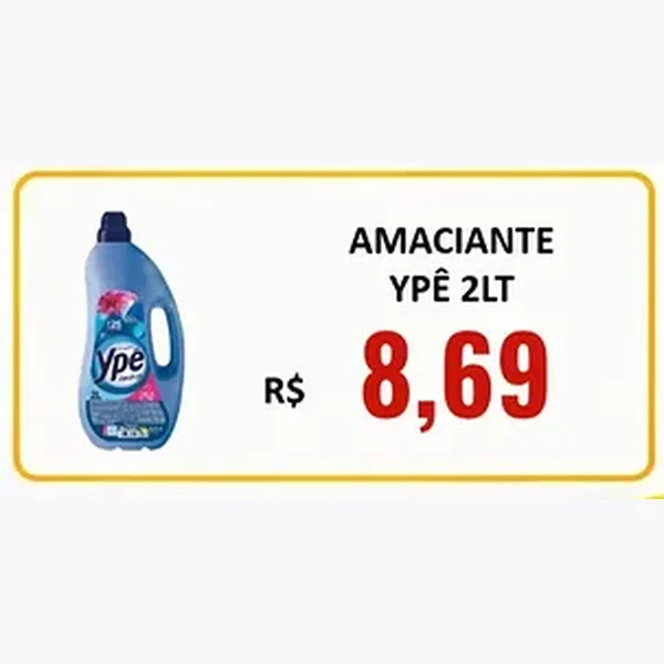 Recorte do encarte de Amaciante Ypê 2 L