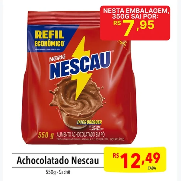 Achocolatado em Pó Nestlé Nescau 550 g