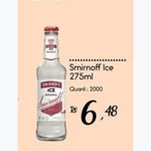 Recorte do encarte de Vodka Ice Smirnoff 275 ml