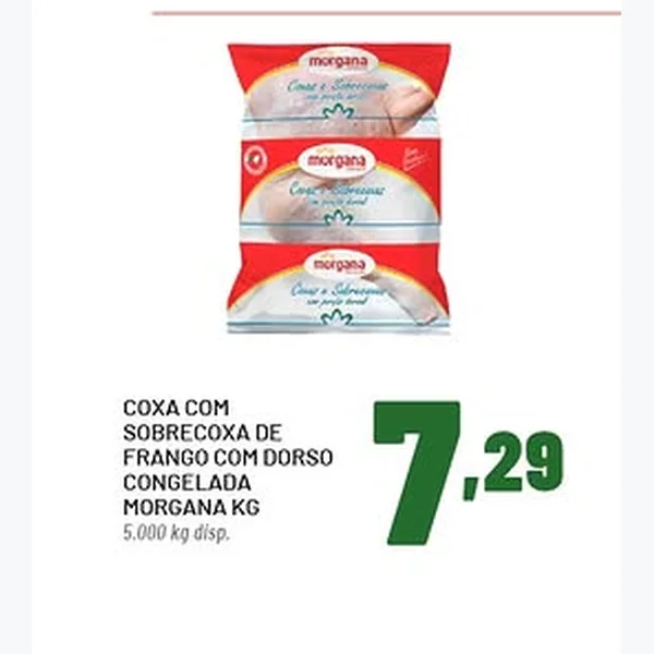 Coxa com Sobrecoxa de Frango com Dorso Congelada Morgana