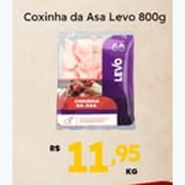 Recorte do encarte de Coxinha da Asa Levo 800 g