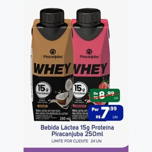 Recorte do encarte de Bebida Láctea Whey Coco Piracanjuba 250 ml