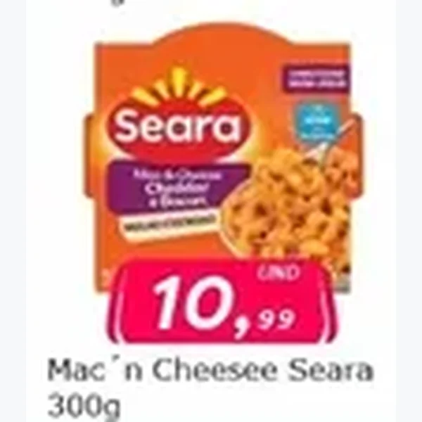 Recorte do encarte de Mac 'n Cheese Seara 300 g