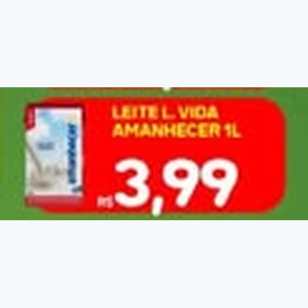 Recorte do encarte de Leite Vida Amanhecer 1 L