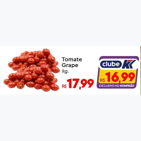 Recorte do encarte de Tomate Grape