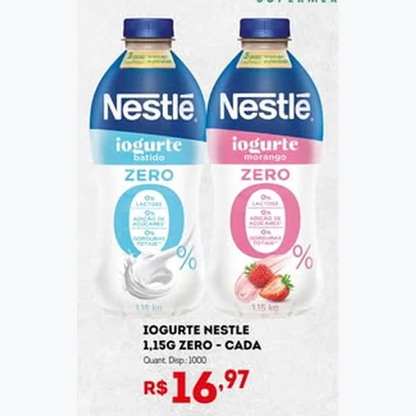 Recorte do encarte de Iogurte Morango Zero Nestlé 1,15 kg