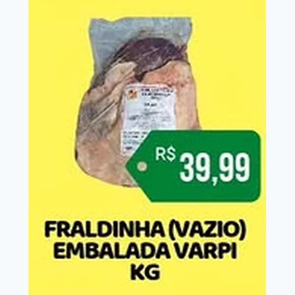Recorte do encarte de Fraldinha (vazio) Embalada Varpi