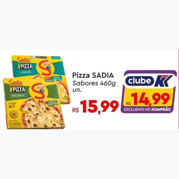 Recorte do encarte de Pizza Sadia 460 g