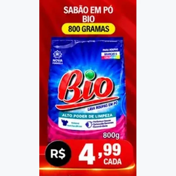 Sabão em Pó Bio 800 g