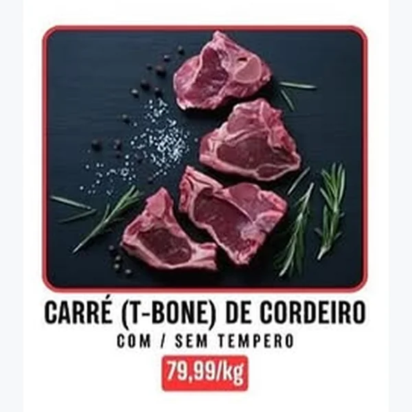 Recorte do encarte de Carré (t-bone) de Cordeiro