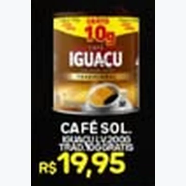 Recorte do encarte de Café Solúvel Tradicional Iguaçu
