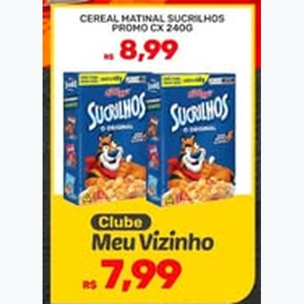Recorte do encarte de Cereal Matinal Sucrilhos Kellogg's 240 g