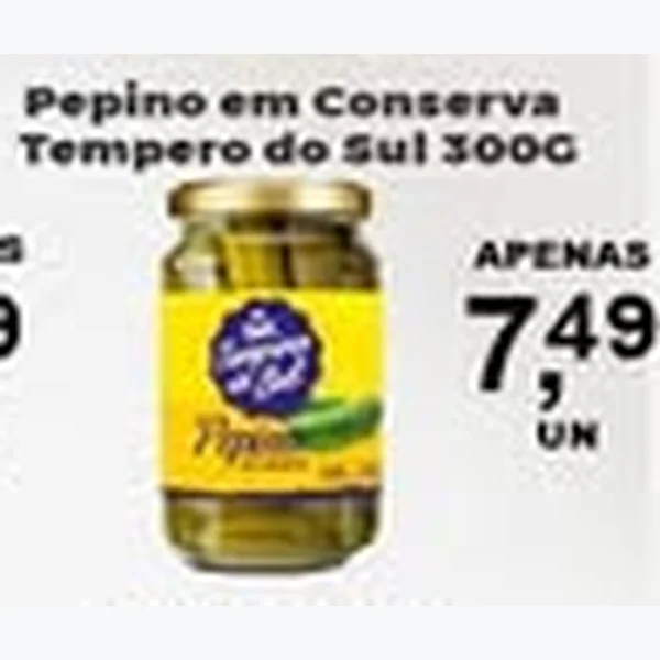 Recorte do encarte de Pepino em Conserva Tempero do Sul