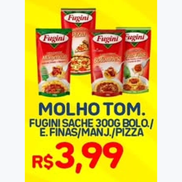 Recorte do encarte de Molho de Tomate Ervas Finas Fugini 300 g