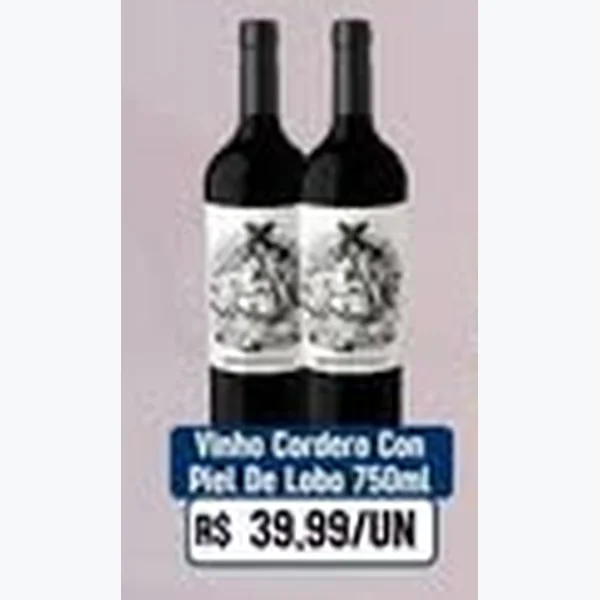 Recorte do encarte de Vinho Cordero Con Piel De Lobo 750 ml
