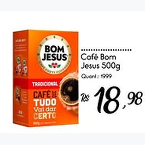 Recorte do encarte de Café Tradicional Bom Jesus 500 g