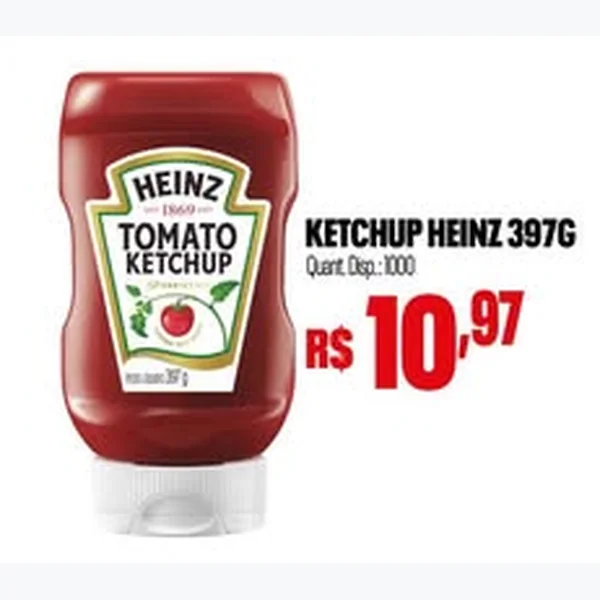 Recorte do encarte de Ketchup Heinz 397 g
