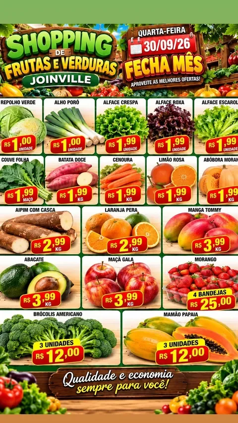 Encarte Shopping de Frutas e Verduras Joinville
