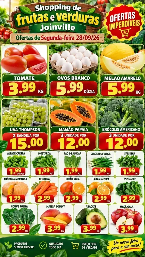 Encarte Shopping de Frutas e Verduras Joinville