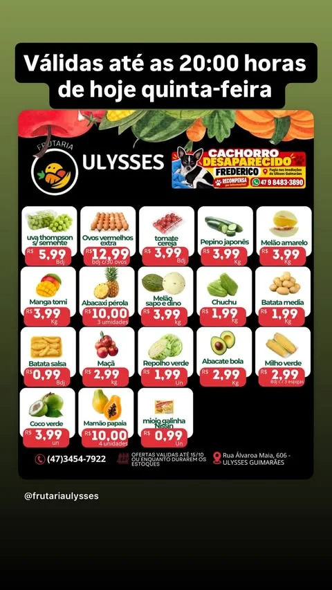 Encarte Frutaria Ulysses