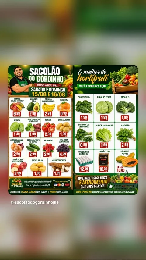 Encarte Sacolão do Gordinho